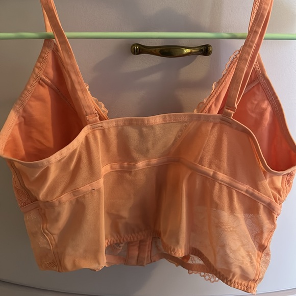 Colsie Peach Pink Lace Corset Bralette - Picture 2 of 4
